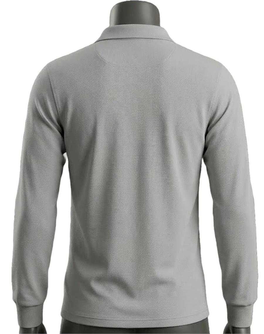 Kışlık Yakalı Sivit Gri %100 Pamuklu  Sol Göğüs Cepli